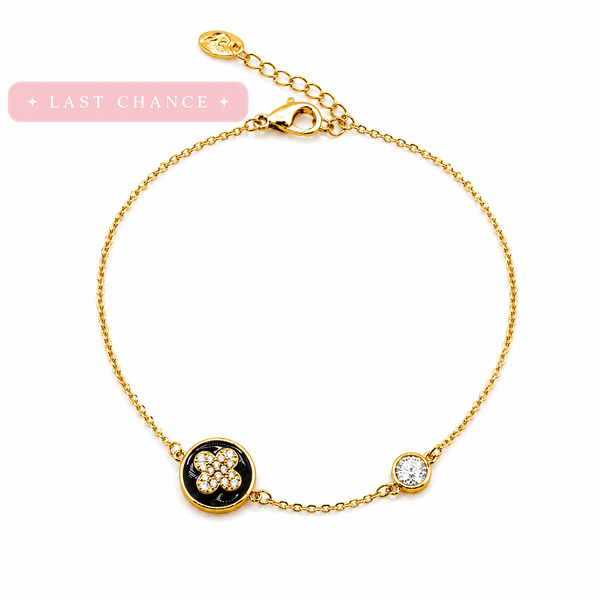 Noir Clover Charm Bracelet