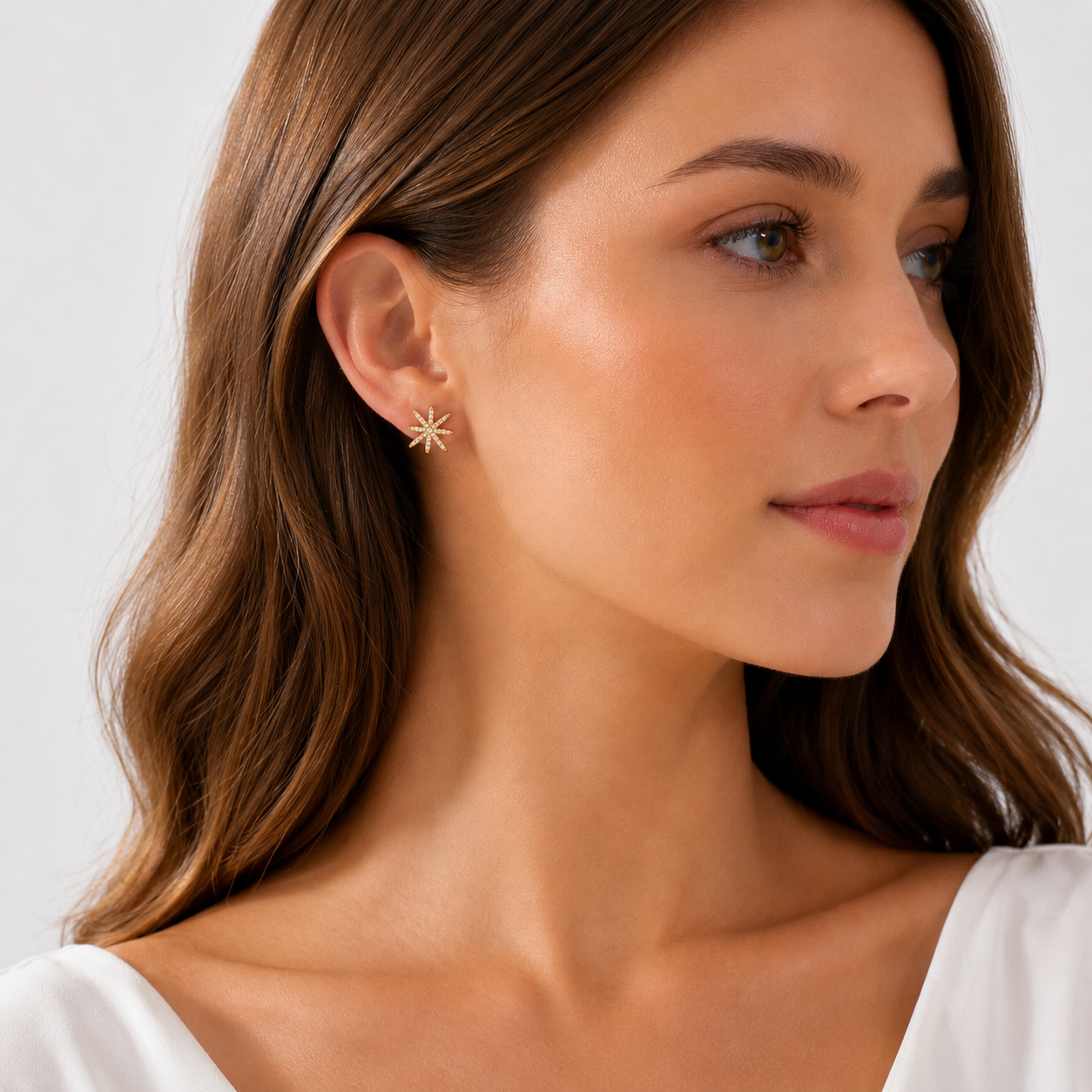 Starlight Burst Stud Earrings