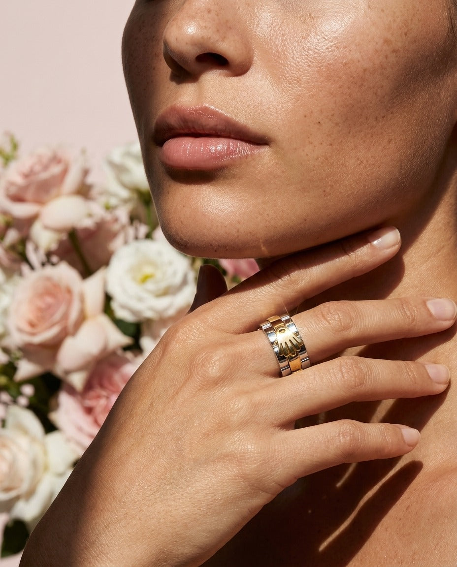 Two-Tone Hand Ring