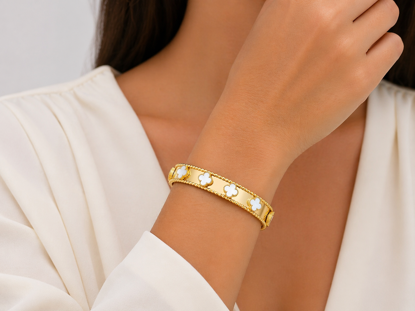 Golden Clover Bangle