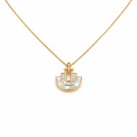 Aurora Arc Pendant Necklace