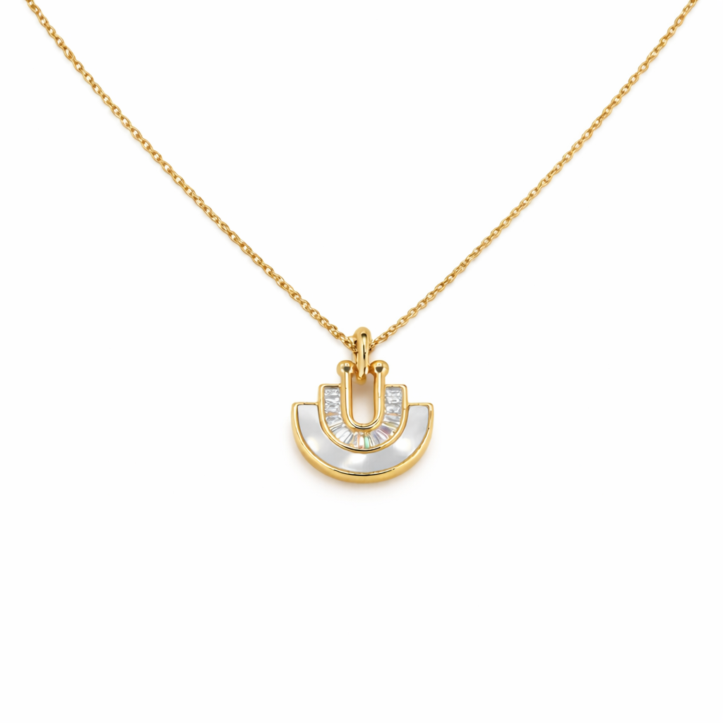 Aurora Arc Pendant Necklace