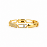 Crystal Link Statement Bracelet