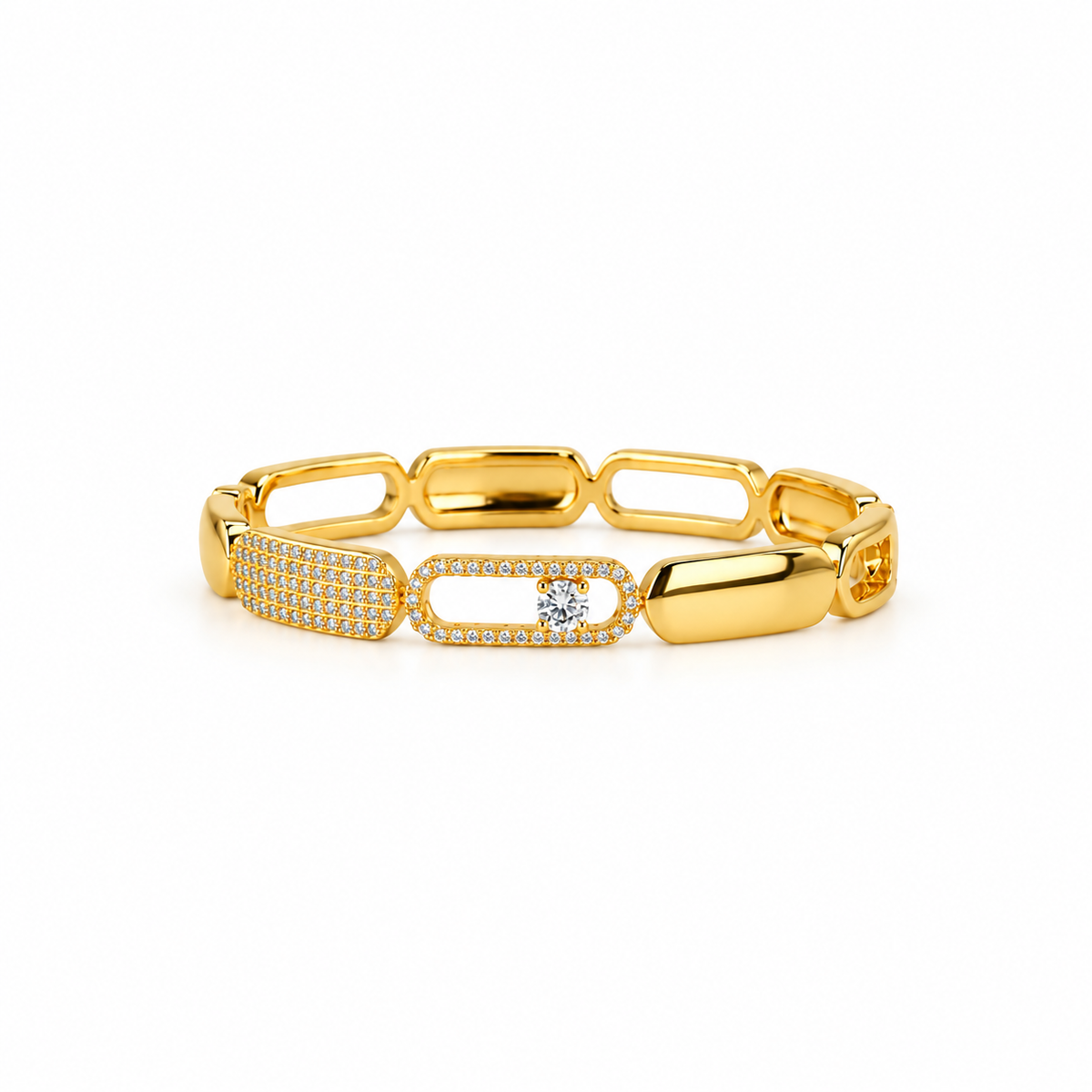Crystal Link Statement Bracelet