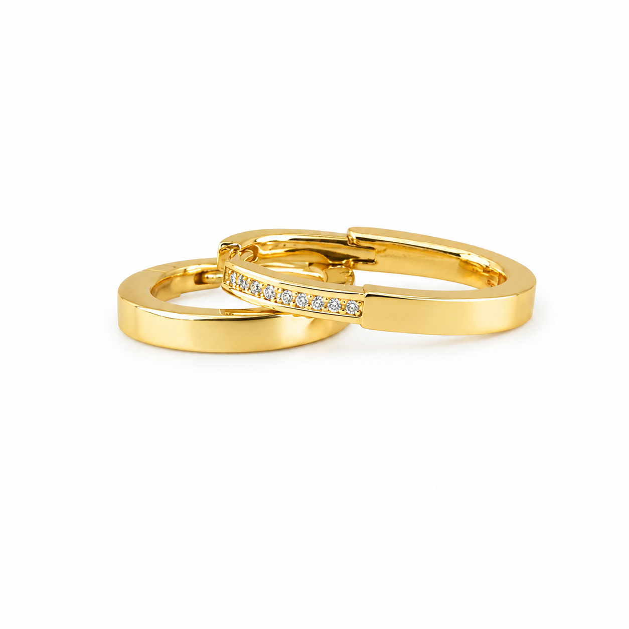 Minimal Crystal Hoop Earrings