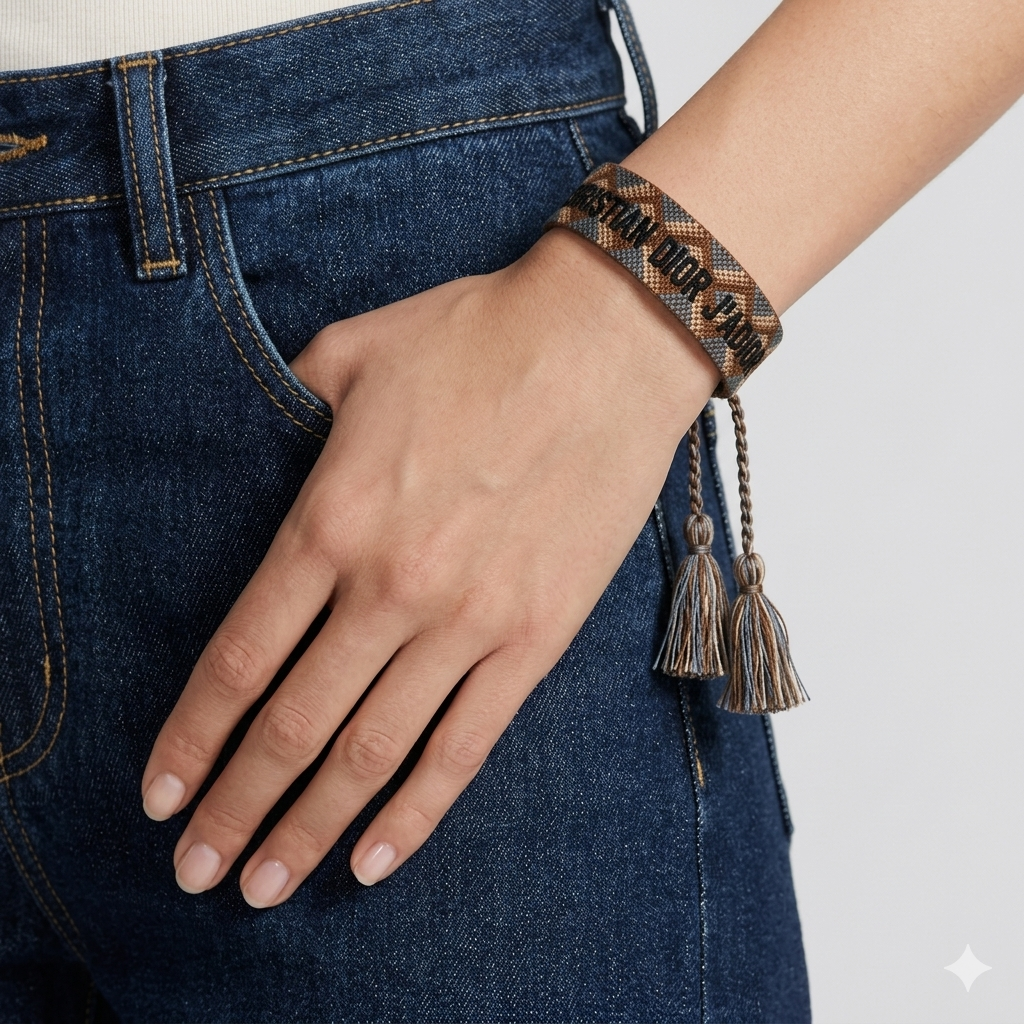 Brown Diamond Pattern Adjustable Bracelet – Luxury Inspired