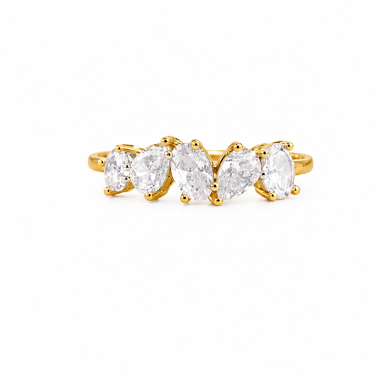 Five Stone Marquise Ring – Gold