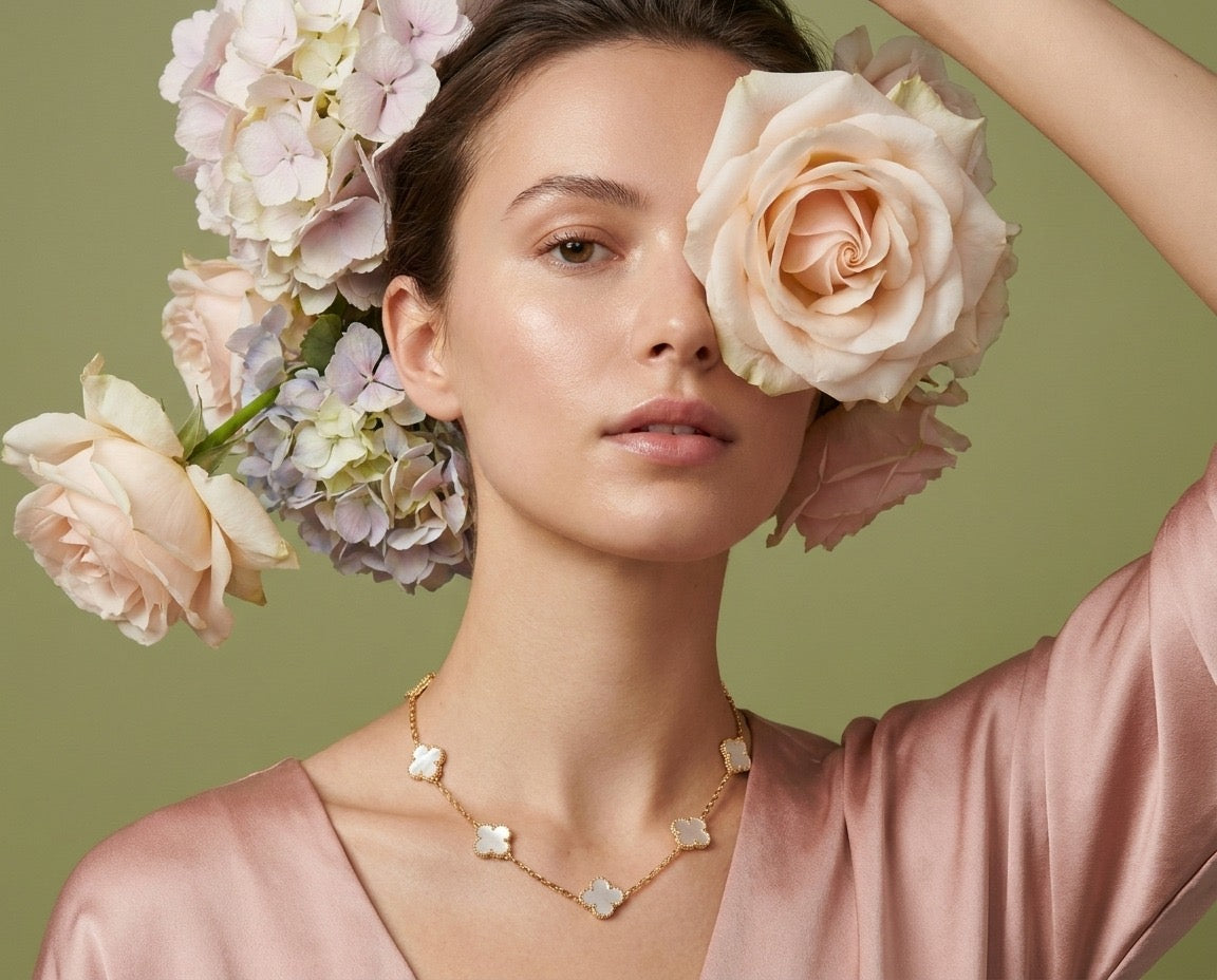 Ivory Luxe Clover Necklace