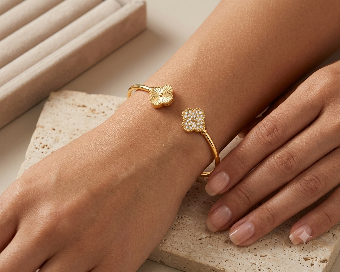 Clover Duo Open Bangle