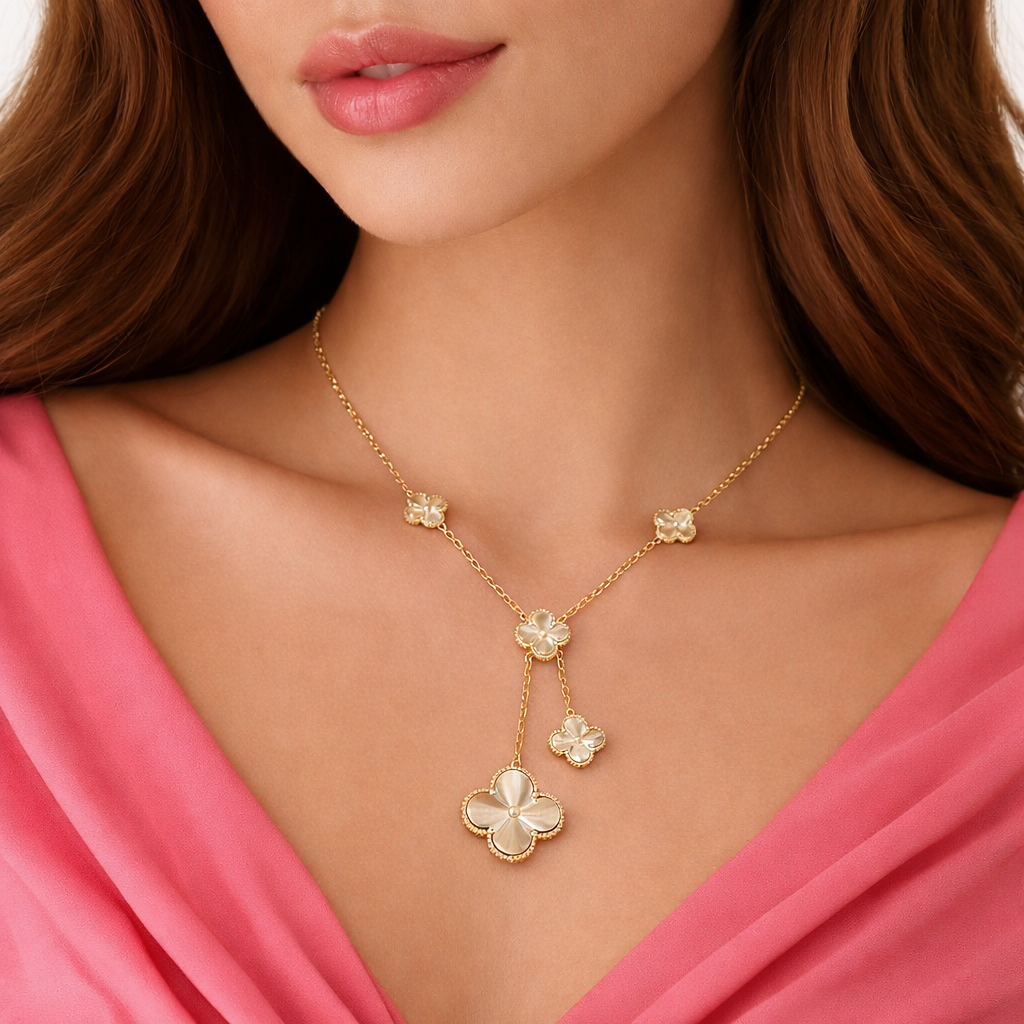 Lumière Clover Drop Necklace