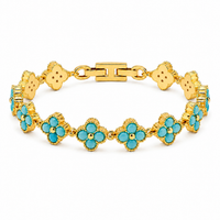 Turquoise Clover Bracelet