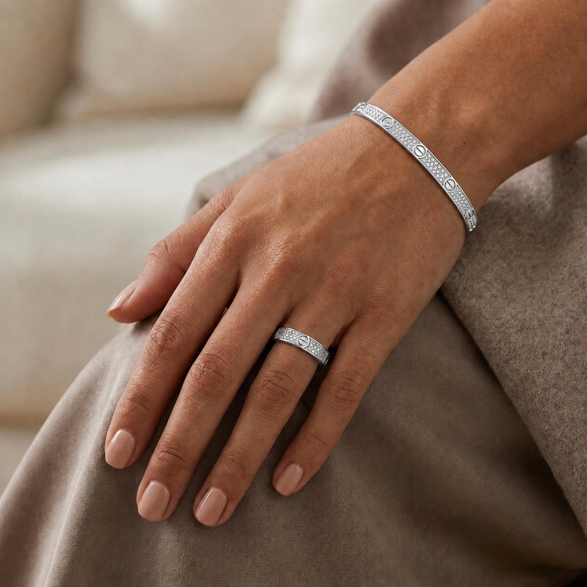Éclat Pavé Ring – Silver