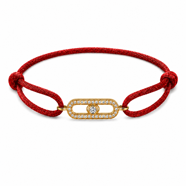 Ruby Crystal Link Bracelet