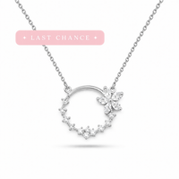 Fleur Crystal Circle Necklace