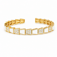 Luxe Pearl Crystal Open Bangle