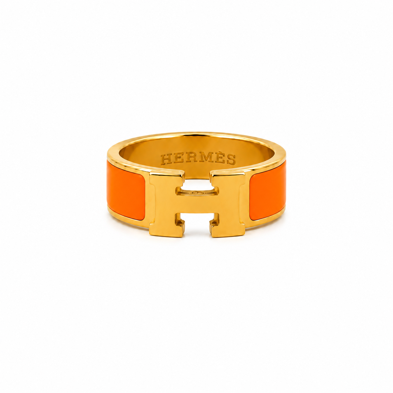 Orange & Gold H Ring