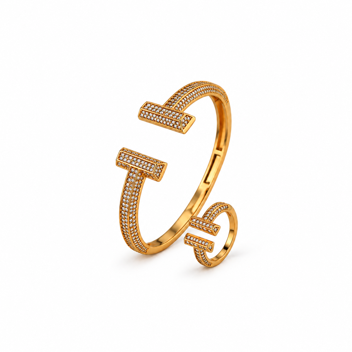 Serena Pavé Bracelet & Ring Set