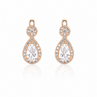 Luna Pear Drop Earrings – Rose Gold