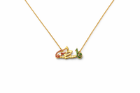 “Falasteen” Enamel Gold Necklace