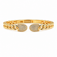 Valencia Pavé Chain Cuff Bracelet