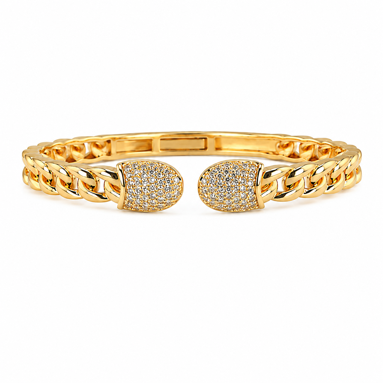 Valencia Pavé Chain Cuff Bracelet