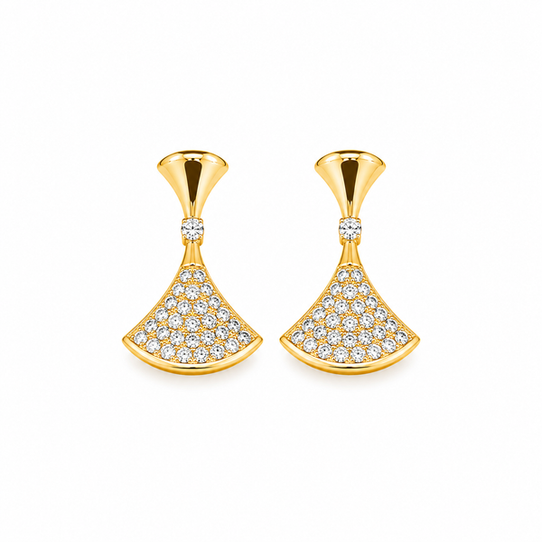 Fan Crystal Earrings