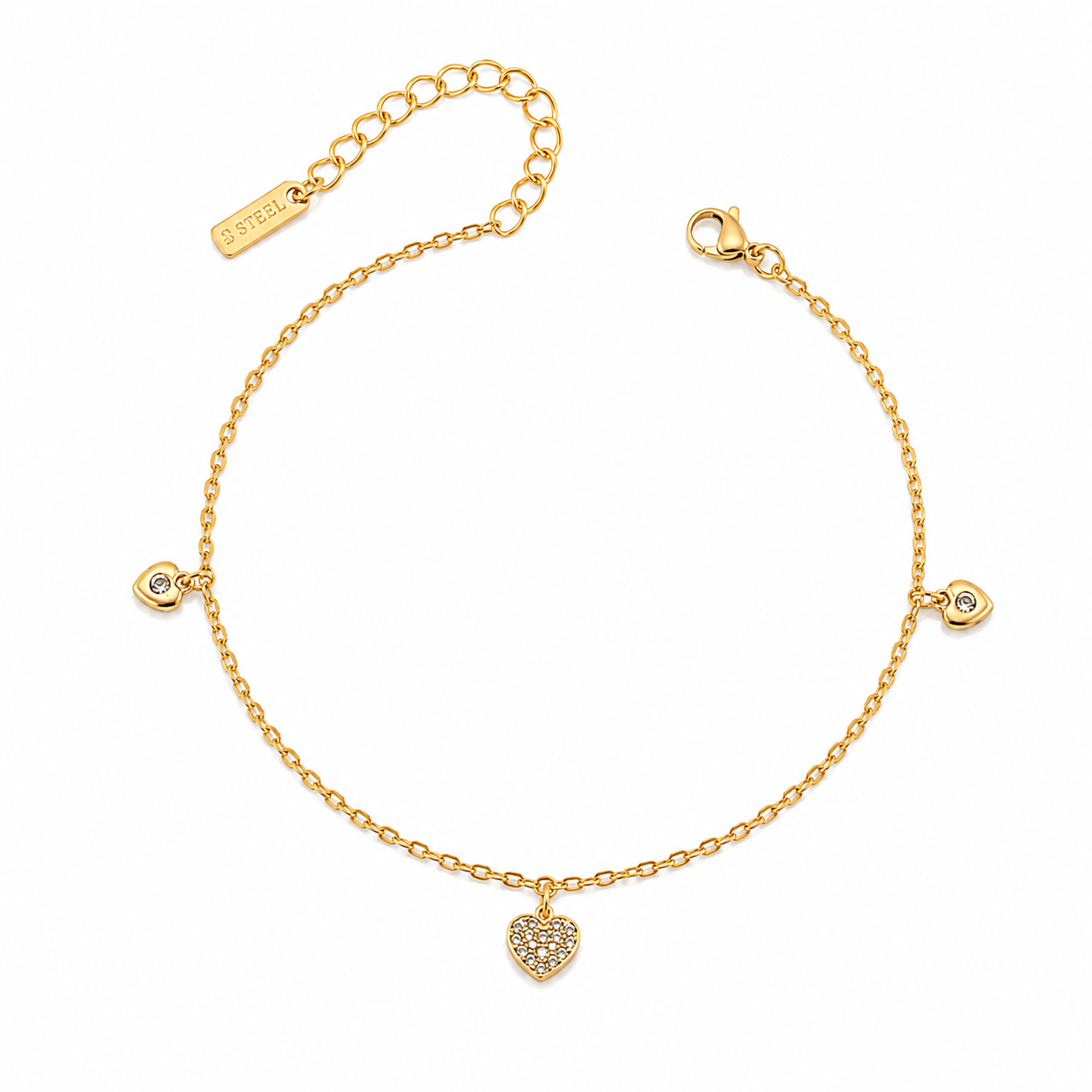 Clover Heart Anklet