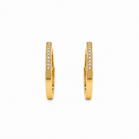 Minimal Crystal Hoop Earrings