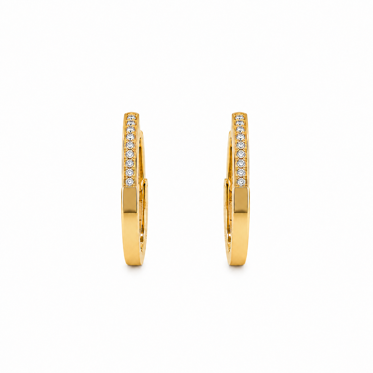 Minimal Crystal Hoop Earrings