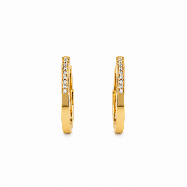 Minimal Crystal Hoop Earrings