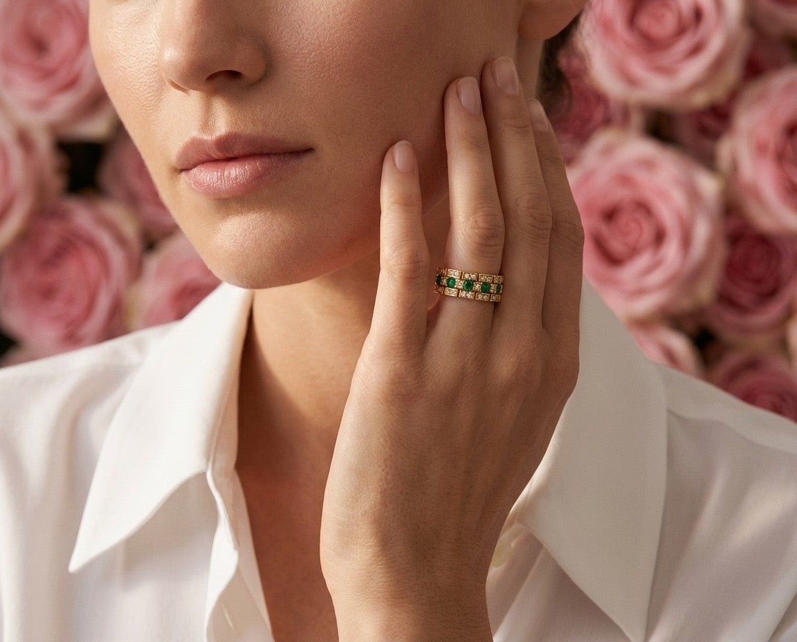 Emerald Royale Gold Ring