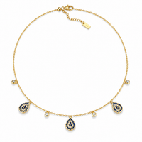 Midnight Drop Charm Choker