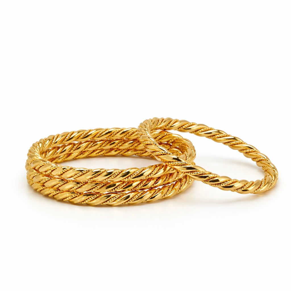 Aria Twist Gold Bangle