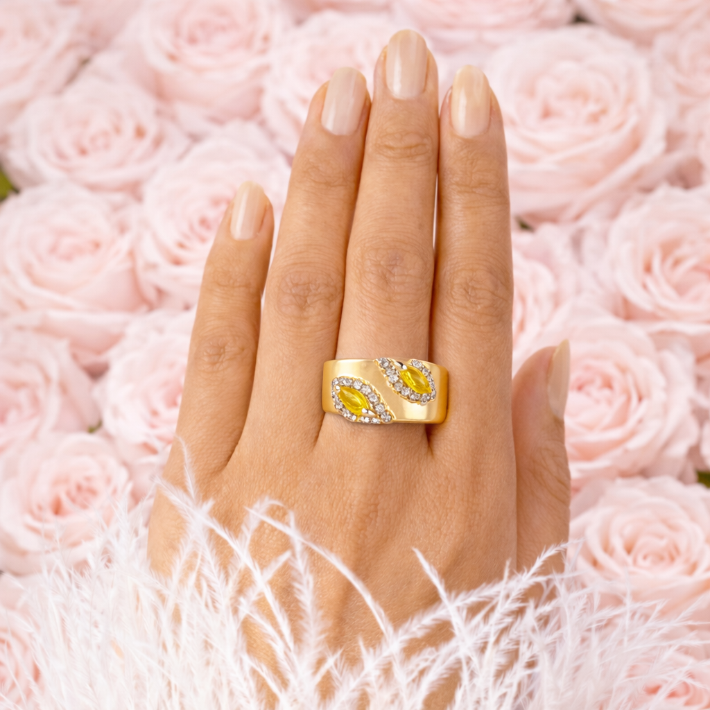 Amara Yellow Marquise Ring