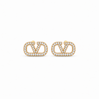 Signature V Pavé Stud Earrings