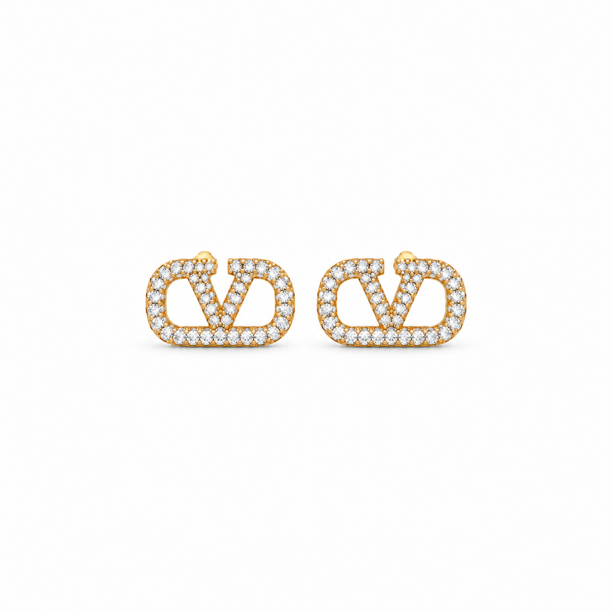 Signature V Pavé Stud Earrings