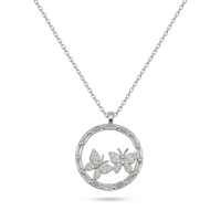 Fleur Butterfly Circle Necklace