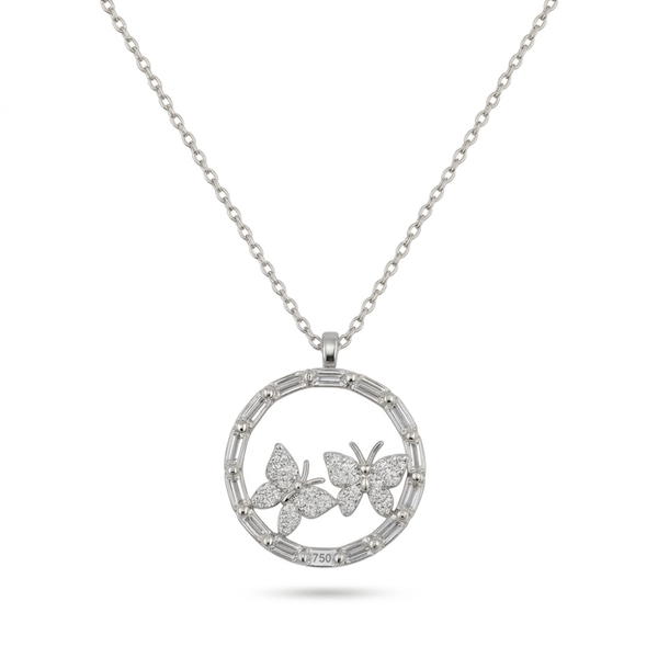 Fleur Butterfly Circle Necklace
