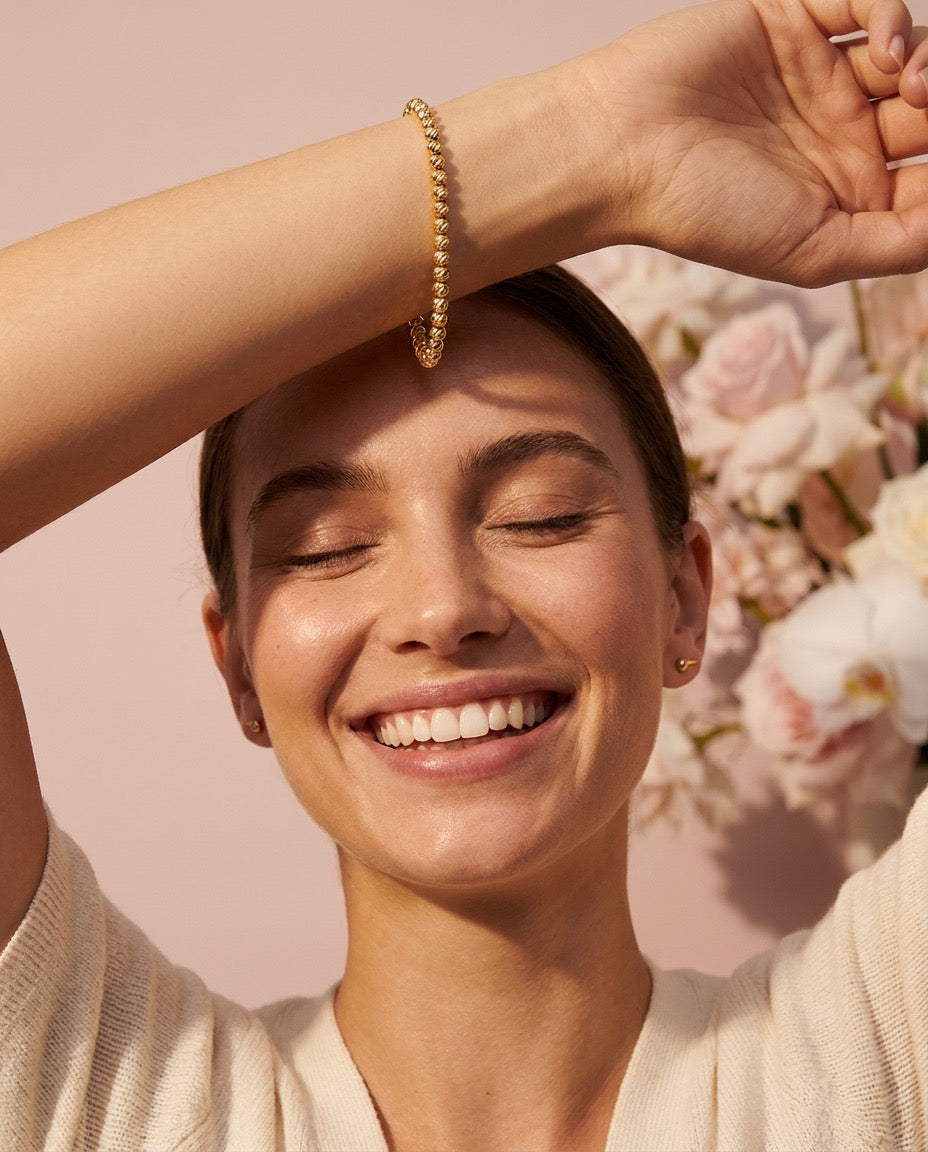 Celeste Beaded Gold Bracelet