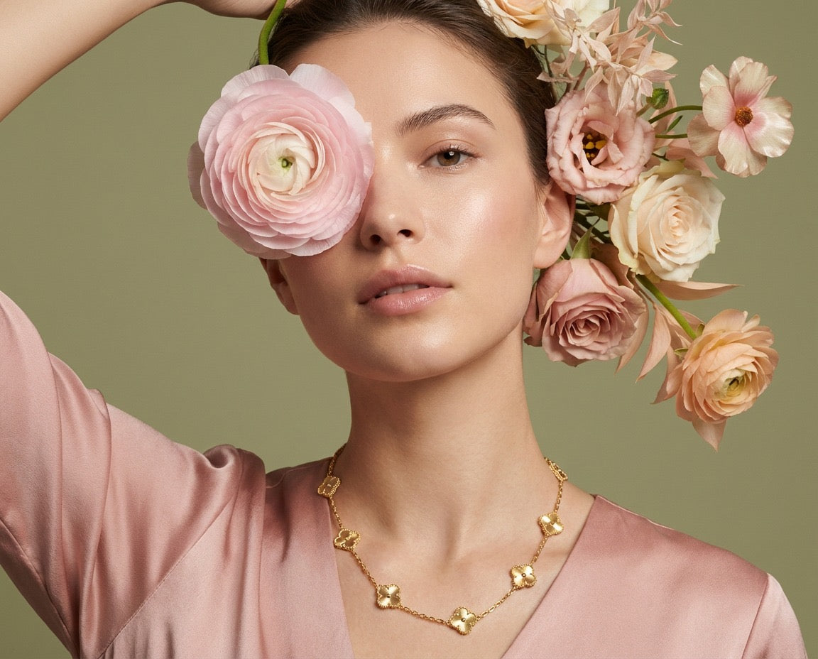 Pure Gold Clover Necklace