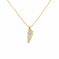 Lebanon Map Zircon Necklace