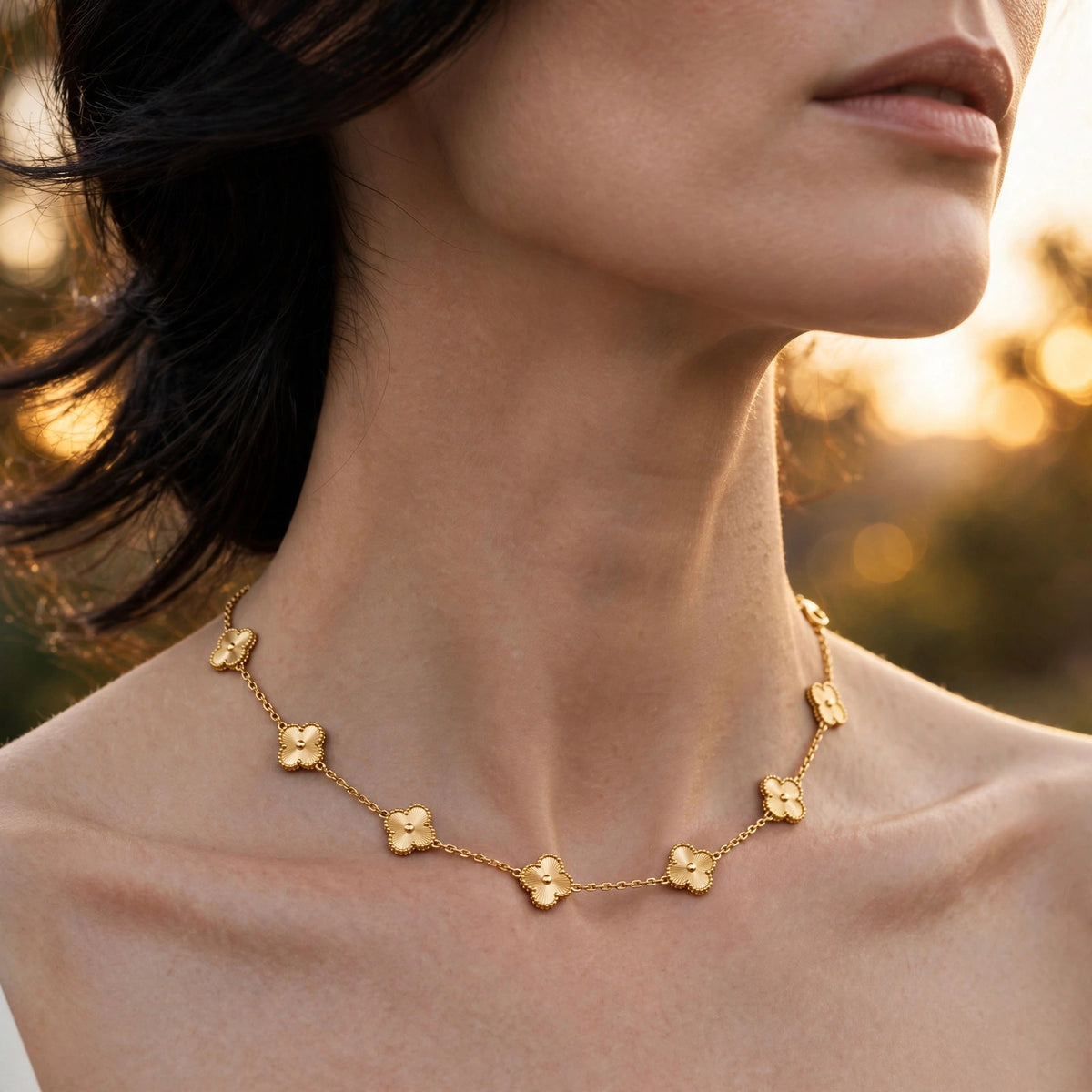 Mini Clover Gold Necklace