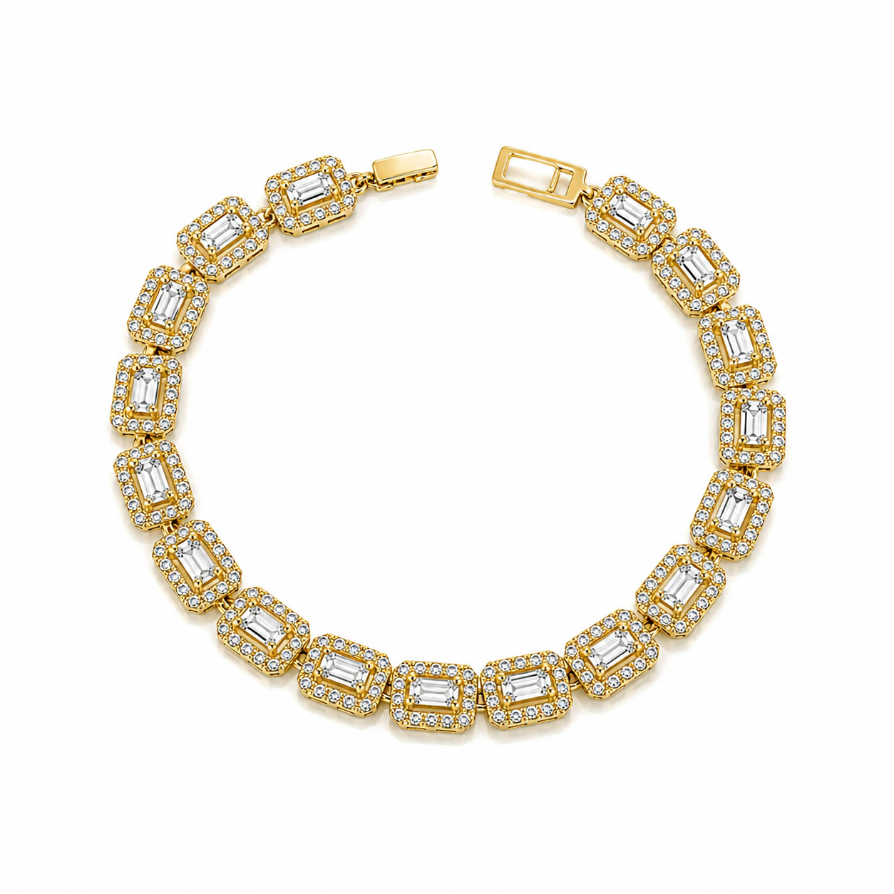 Royal Radiance Rectangle Zircon Bracelet
