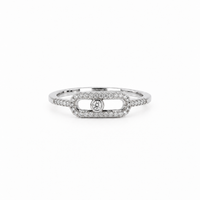 LAST ONE — SIZE 6 | Silver Crystal Buckle Ring