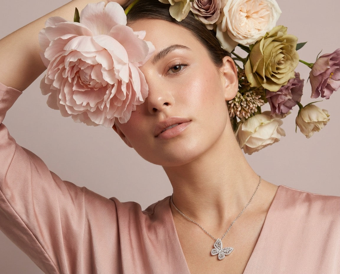 Butterfly Glow Pendant Necklace