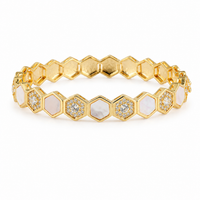 Hexa Pearl Crystal Bracelet