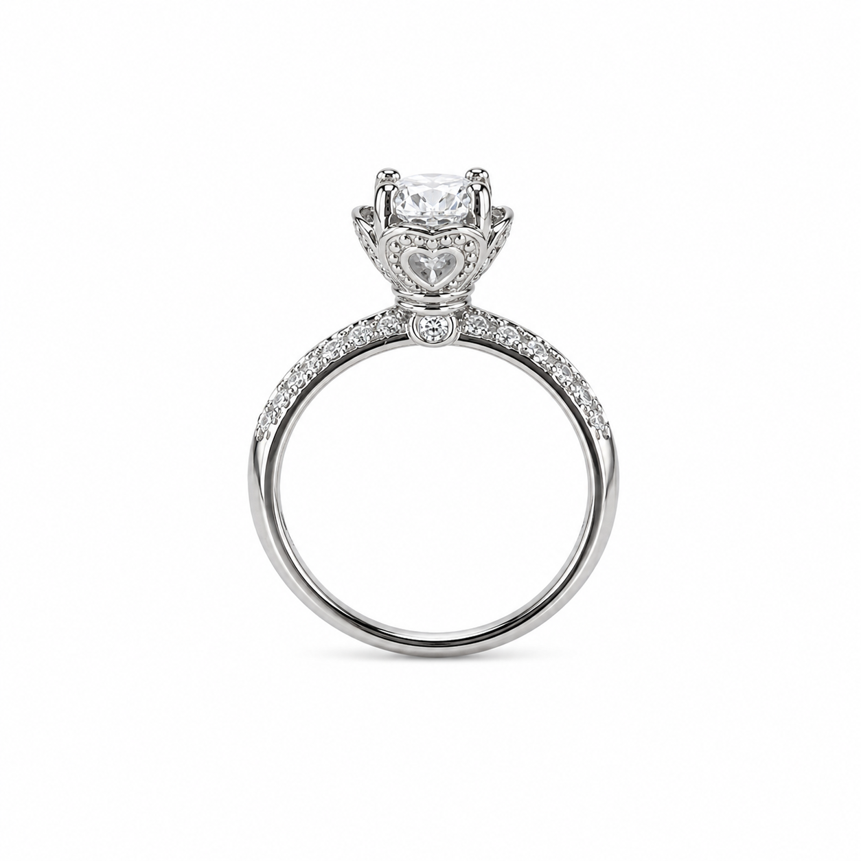 Crown Solitaire Ring – Adjustable