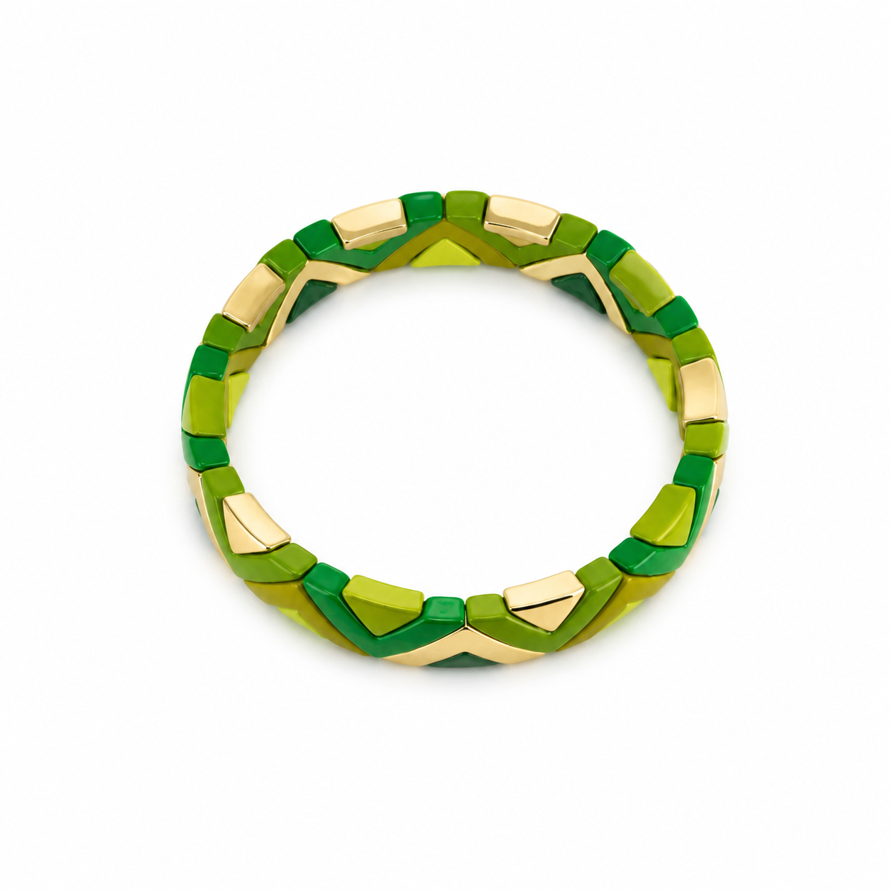 Emerald Mosaic Luxe Bangle