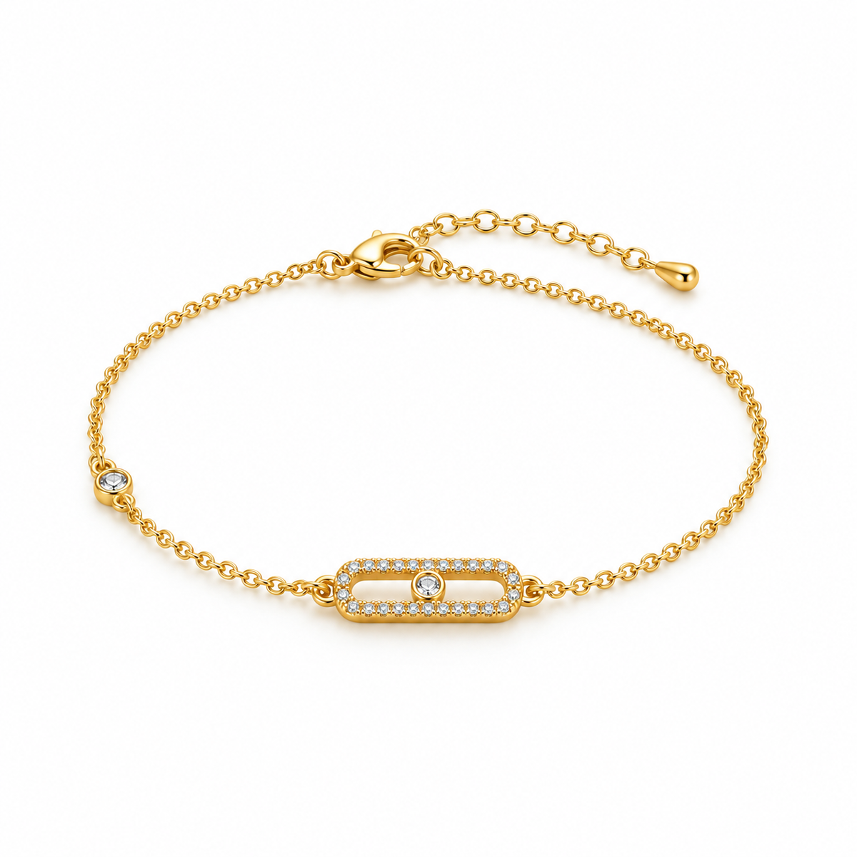 The Golden Orbit Zircon Bracelet