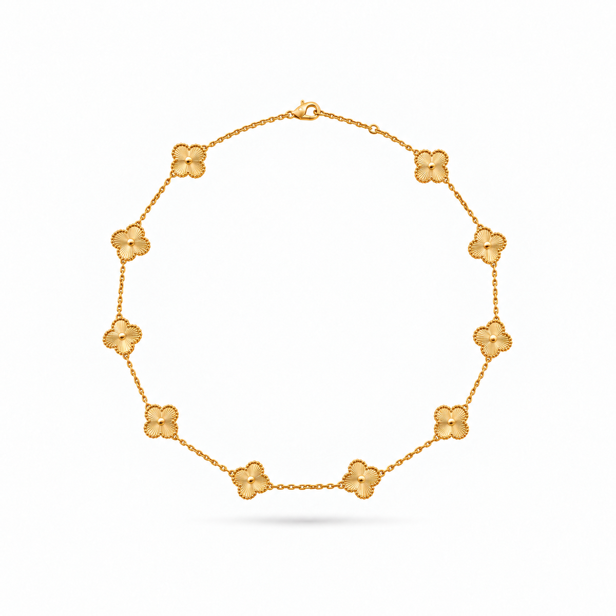 Pure Gold Clover Necklace
